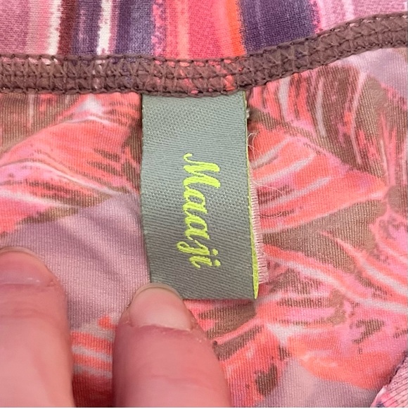 Maaji Women’s Multicolor Long Sleeve Rash Guard Swim Top Size M Thumb Holes - Picture 2 of 7